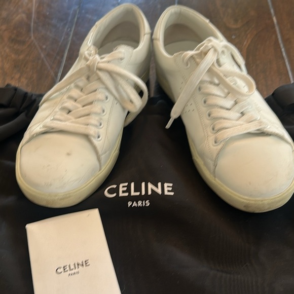 Celine Women’s White Sneakers Size 37 - Picture 1 of 8